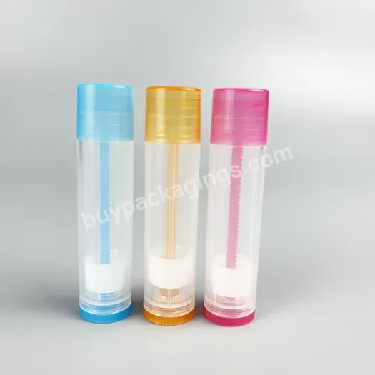 Wholesale Recycled Round Rotate Plastic 5g 15g Empty Mini Lipstick Lip Balm Container Tube,Empty Lip Balm Tubes