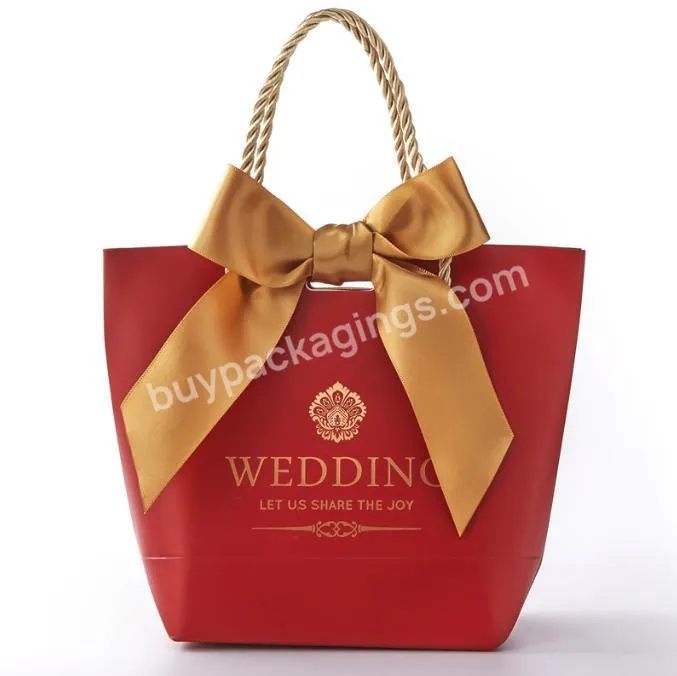 Wholesale Recycled Small Fancy Paper Bags Custom Logo Wedding OEM Offset Printing Art Paper Paper Bag Fro Food Accept Recyclable