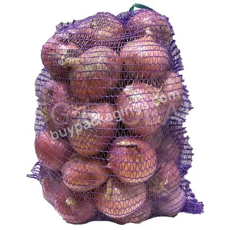 Wholesale Red Purple Orange Pe Knitted Mesh Net Packing Onions 25kg Bags - Buy Onions 25kg Bags,Onion Net Bag,Onion Packing Bag.