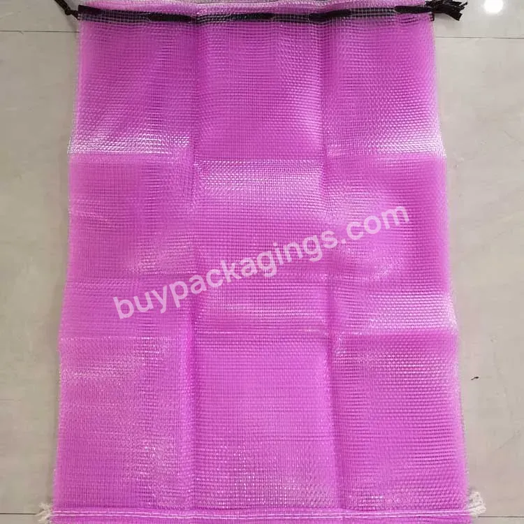 Wholesale Red White Leno Mesh 25kg 50kg Pp Woven Potato Bag With Ce