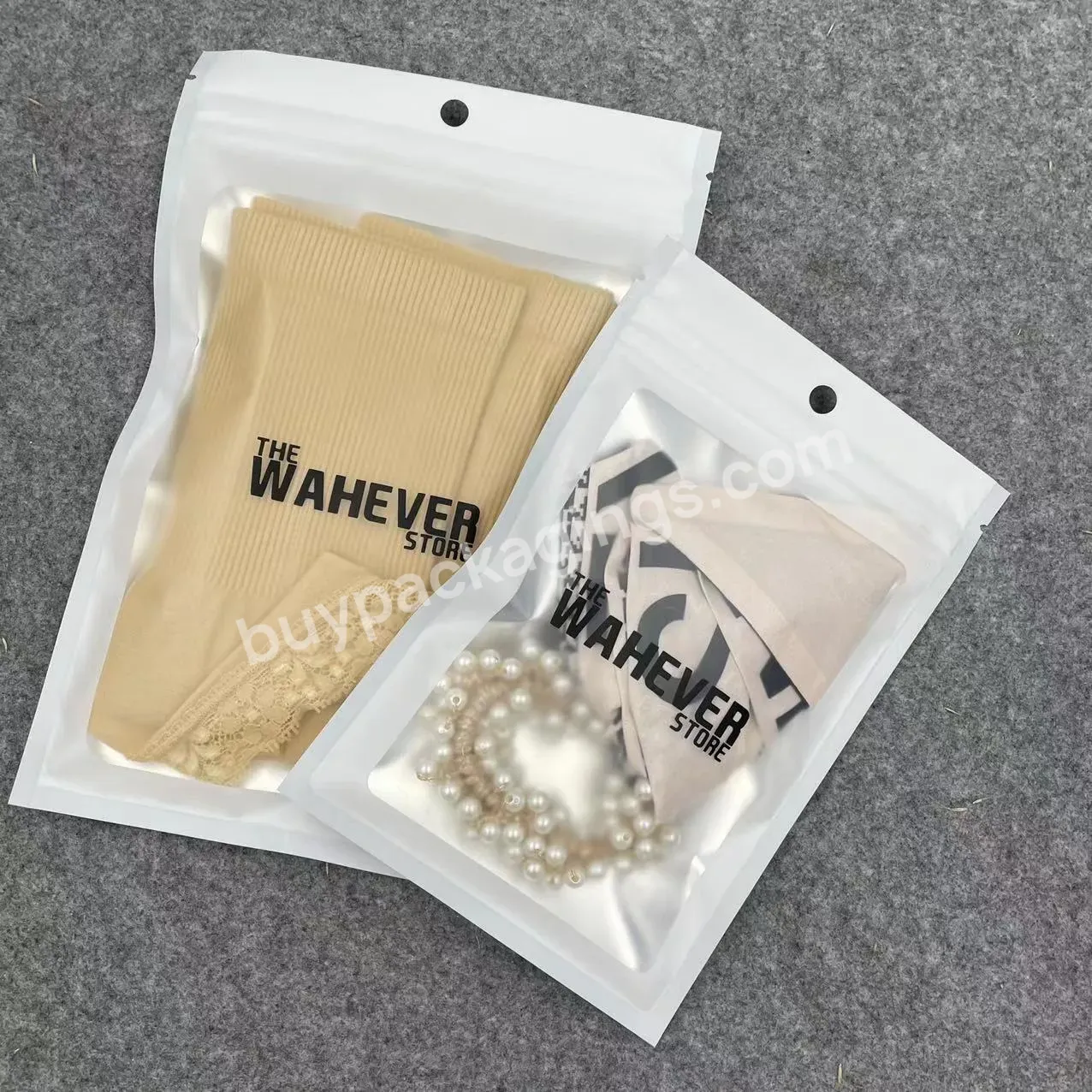 Wholesale Resealable Clear Window Zip Lock Plastic Bag Mylar Bag Pouches For Candy Jewelry Lash Lip Gloss Packaging