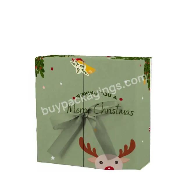 Wholesale Rigid Custom Color Foil Stamping Logo Printing Christmas Eve Gift Packaging Boxes