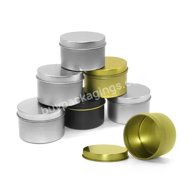 Wholesale Round Metal Tin Box Container Gift Can Candle Making Tins