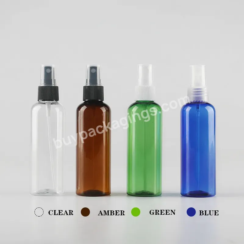 Wholesale Round Shoulder Pet 30 Ml 100 Ml Black Plastic Spray Bottle