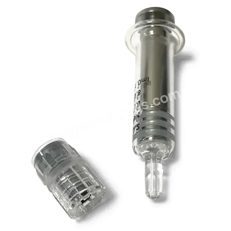 Wholesale Scale Empty 1ml Luer Lock Distillate Oil Prefilled Glass Syringe With Metal Plunger