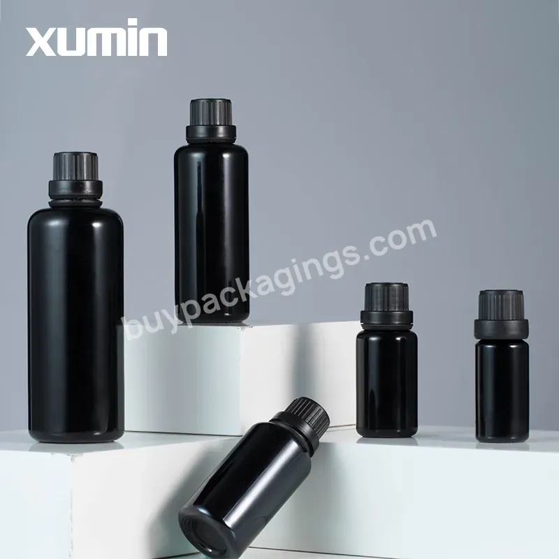 Wholesale Serum Bottle Black 10ml 15ml 30ml 50ml 100ml Glass Black Essential Oil Bottles Luxury Skin Care Serum Bottle Glass