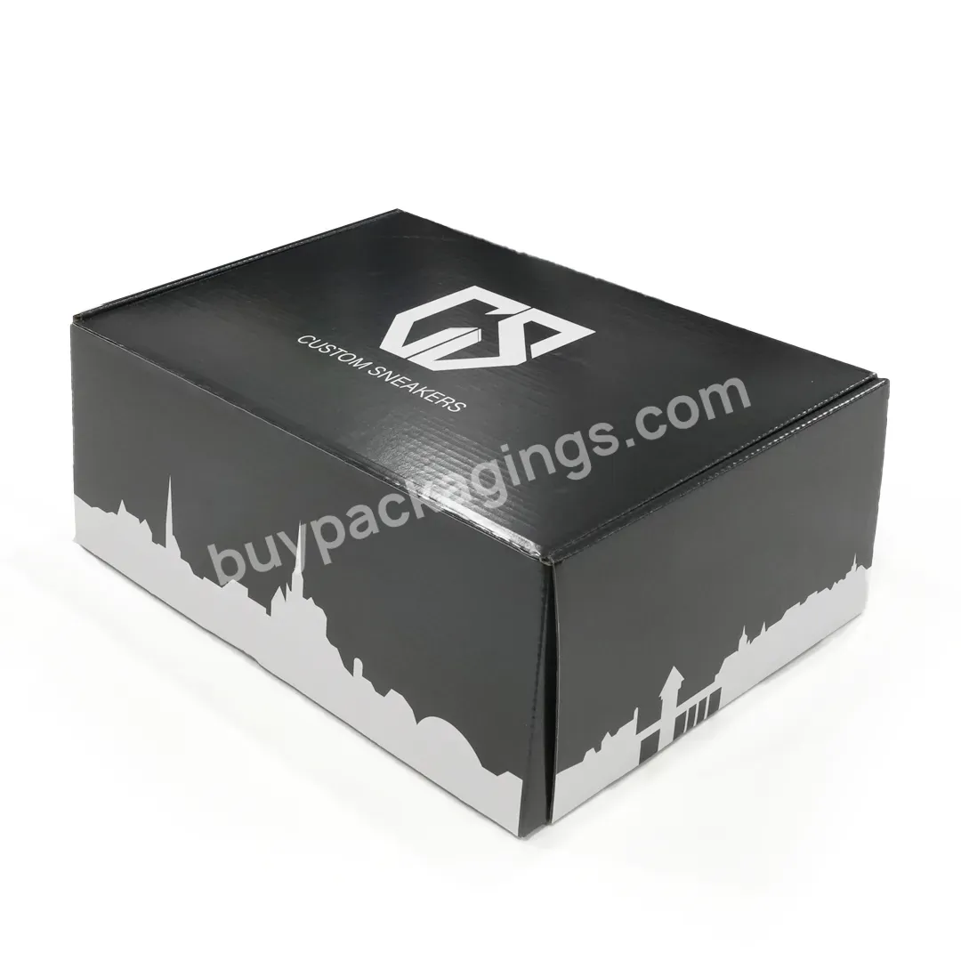 Wholesale Shoes And Clothing Apparel Packing Rigid Paper Cardboard Luxury Magnetic Custom Folding Gift Packaging Black Box