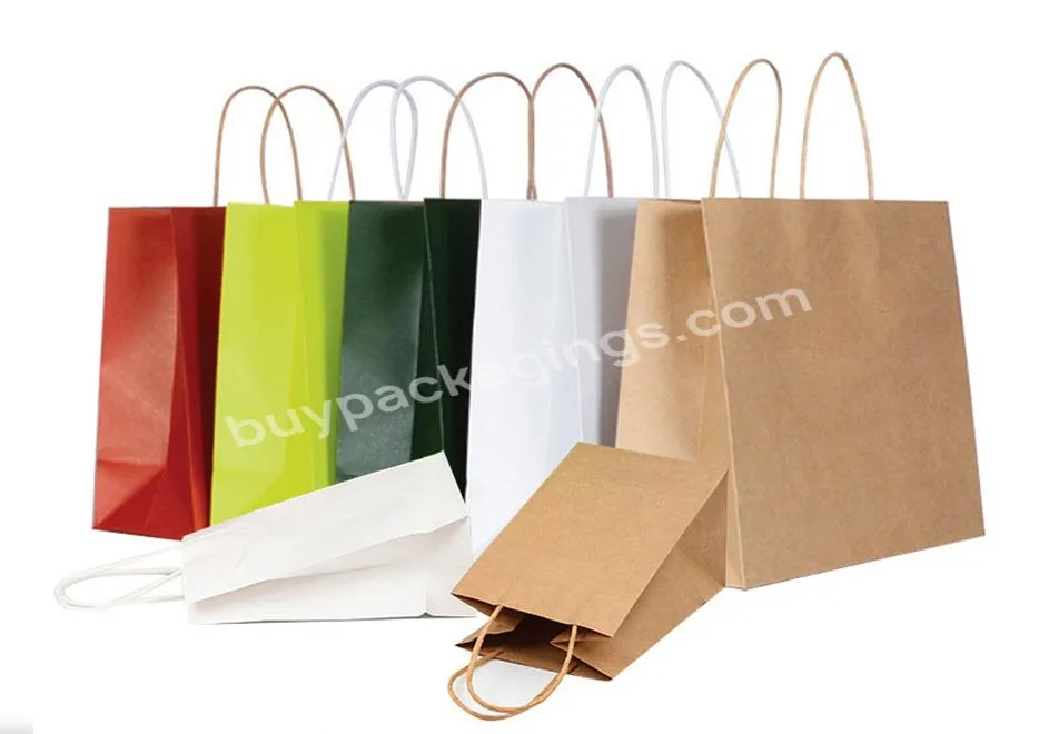 Wholesale Shopping Gift Clothing Tote Bags Women's Down Clothes Packaging Bags Kraft Paper Hand Bags