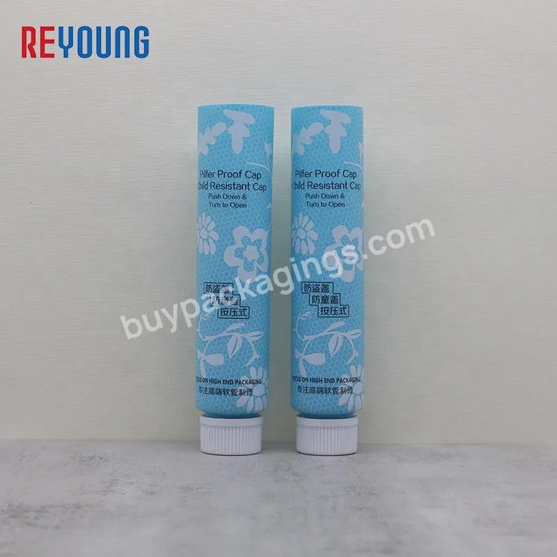 Wholesale Silk Printing Soft Touch Plastic Tubes With Children Resistant Cap For Lotion Skin Care Packaging