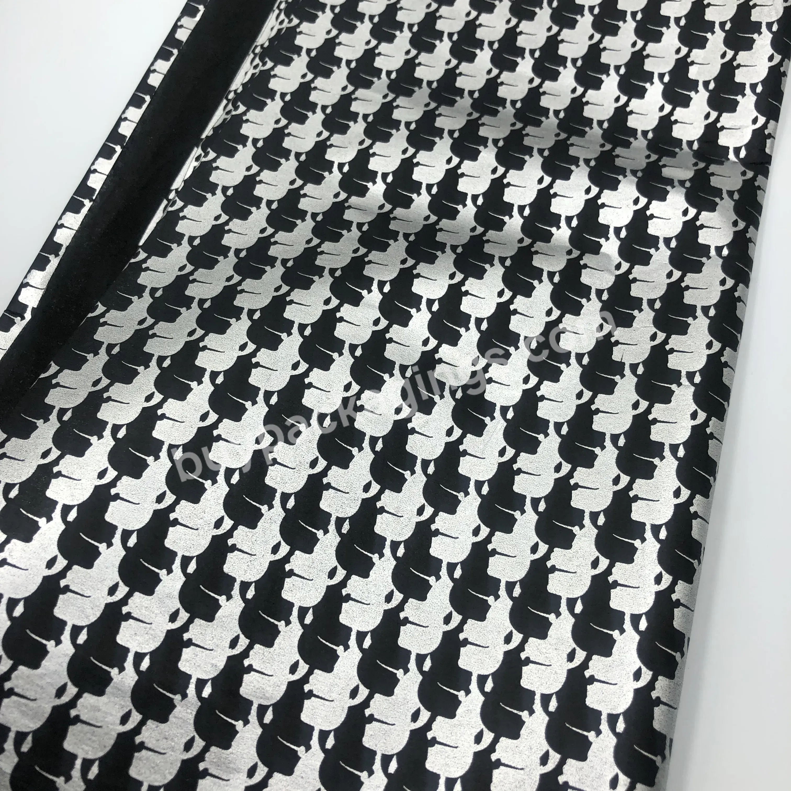 Wholesale Silver Logo Black Golden Wrapping Paper Printed Clothing Tissue Paper