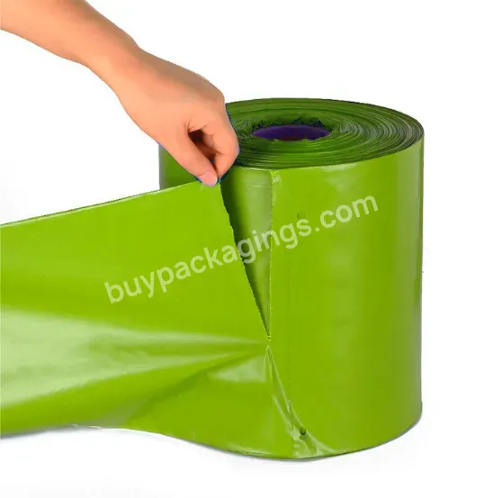 Wholesale Single-sided Pre-opening Continuous Roll Courier Bags For Electric Business Automatic Packing Green Auto Bags