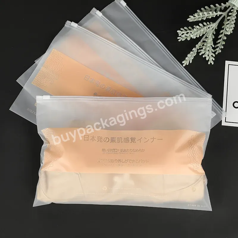 Wholesale Small Drawstring Bag With Zipper Lock Bags - Buy Custom Matte/frosted Biodegradable Plastic Packaging Zipper Bags T Shirt Swimwear Zip Lock Clothing Bags With Log,Wholesale Custom Frosted Zipper Plastic Bags For Clothes Packaging With Your