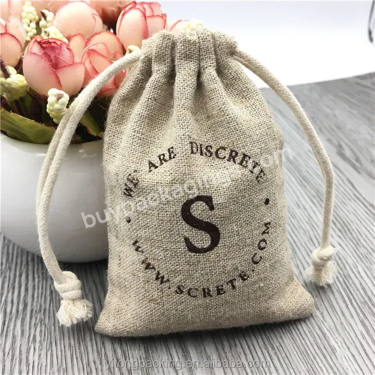 Wholesale Small Jute Burlap Gift Bags With Printing