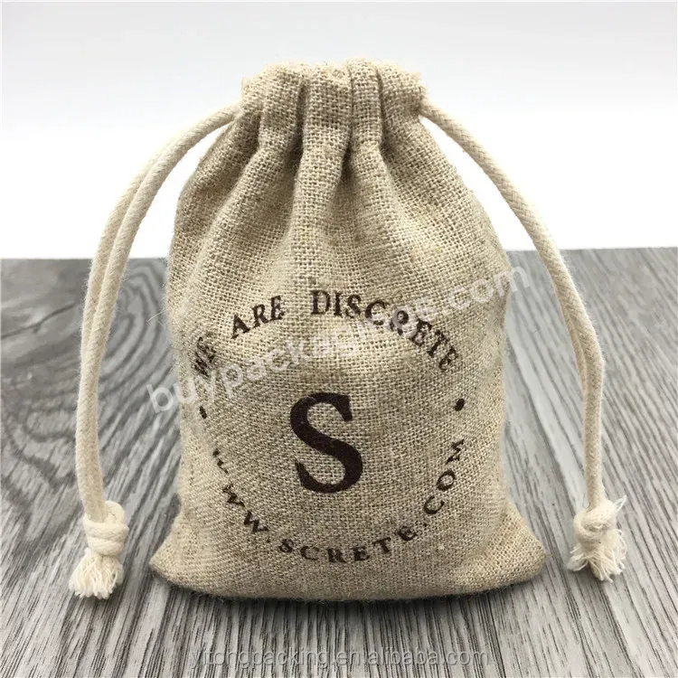 Wholesale Small Jute Burlap Gift Bags With Printing