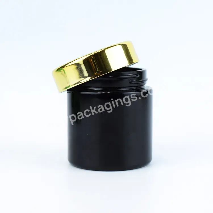 Wholesale Smell Proof Frosted Black Amber White Custom 4oz 8oz Glass Cosmetic Skin Care Child Proof Container Jar Gold Lid - Buy Wholesale Smell Proof Frosted Black Amber White Custom 4oz Glass Cosmetic Skin Care Child Proof Container Jar Gold Lid,Wh