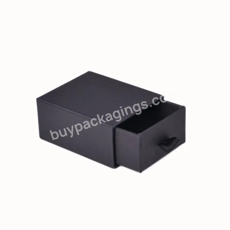 Wholesale Spot Uv Black Custom Logo Printed Perfume Gold Foil Luxury Hot Stamping Drawer Sliding Gift Packaging Box