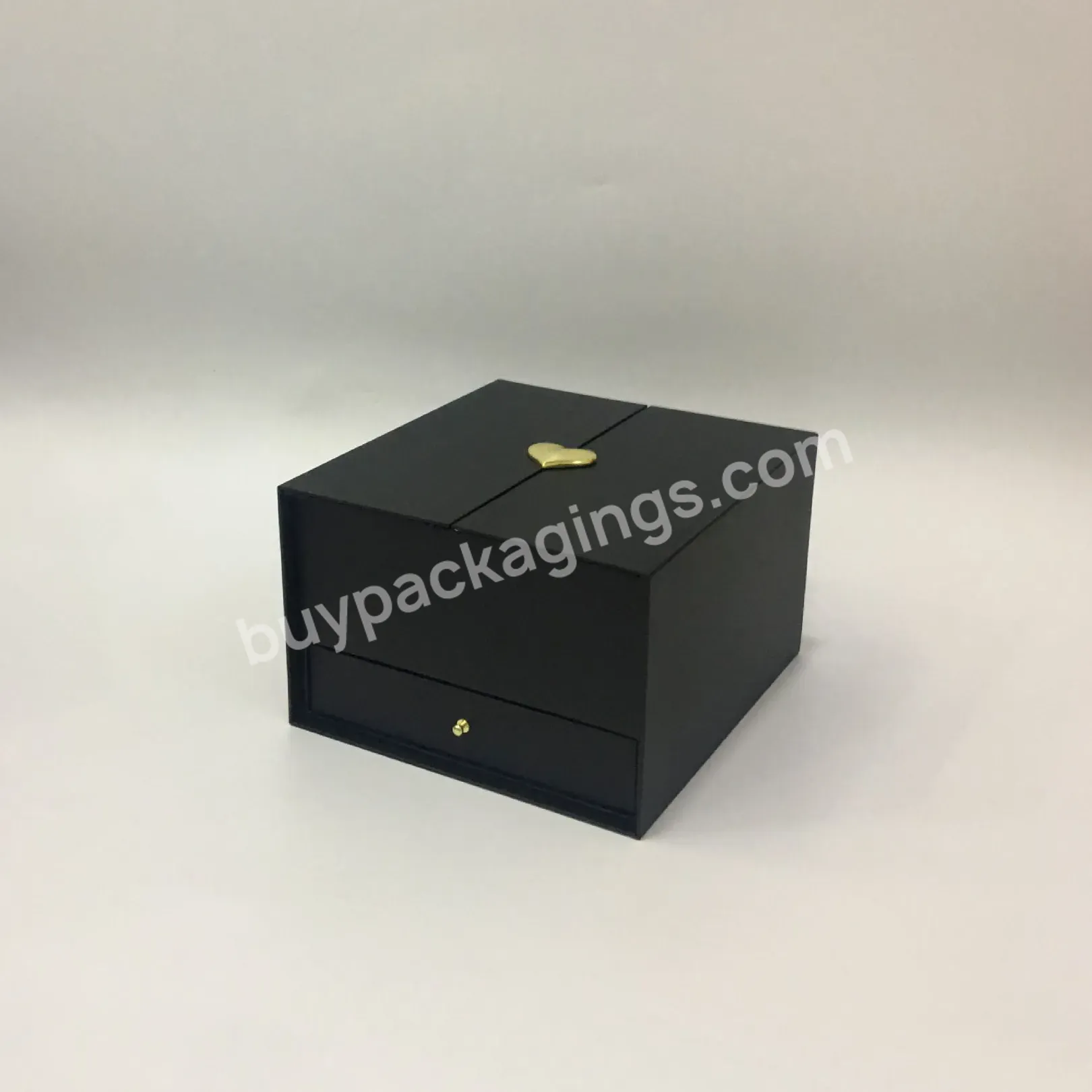 Wholesale Square Box Flower Packing For Flower Rose With Drawer Square Flower Box