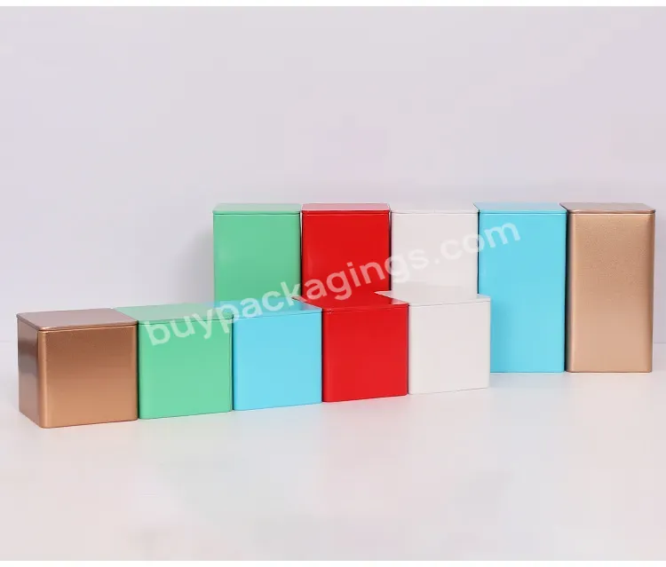 Wholesale Square Tea Container Tin Gift Box Packaging Metal Tin Box For Cookies