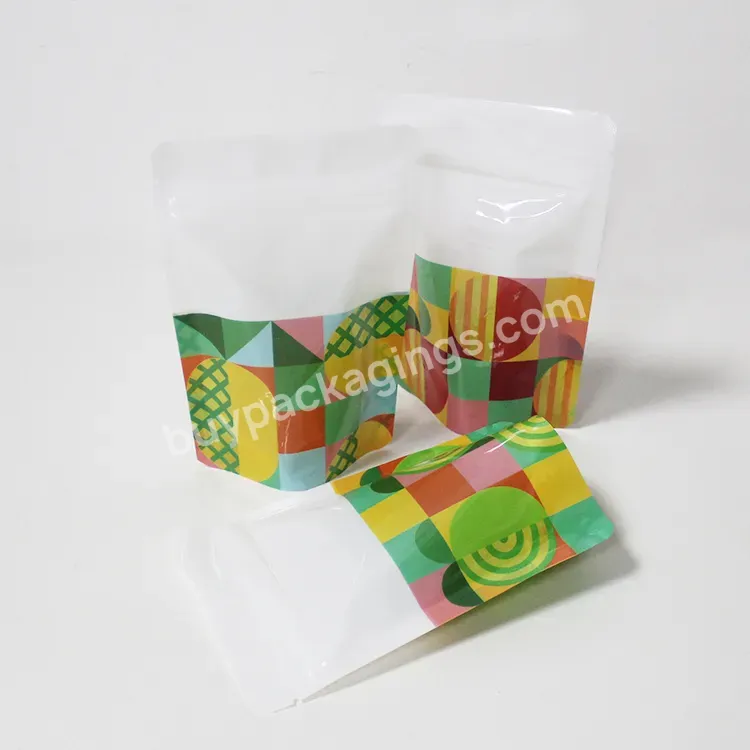 Wholesale Stand Up Sugar Rush Gummies Bear Pouches With Window Fruit Cookies Packaging Edibles Gummy Ziplock Mylar Plastic Bags