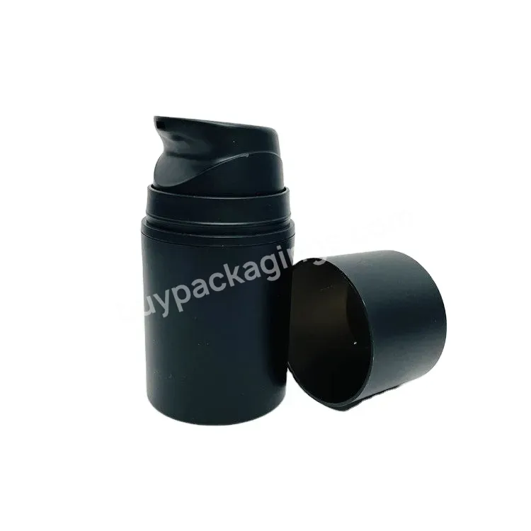 Wholesale Stock 30ml 50 Ml 80ml 100ml 120ml 150ml Empty Plastic Pp Matted Black Airless Pump Bottle