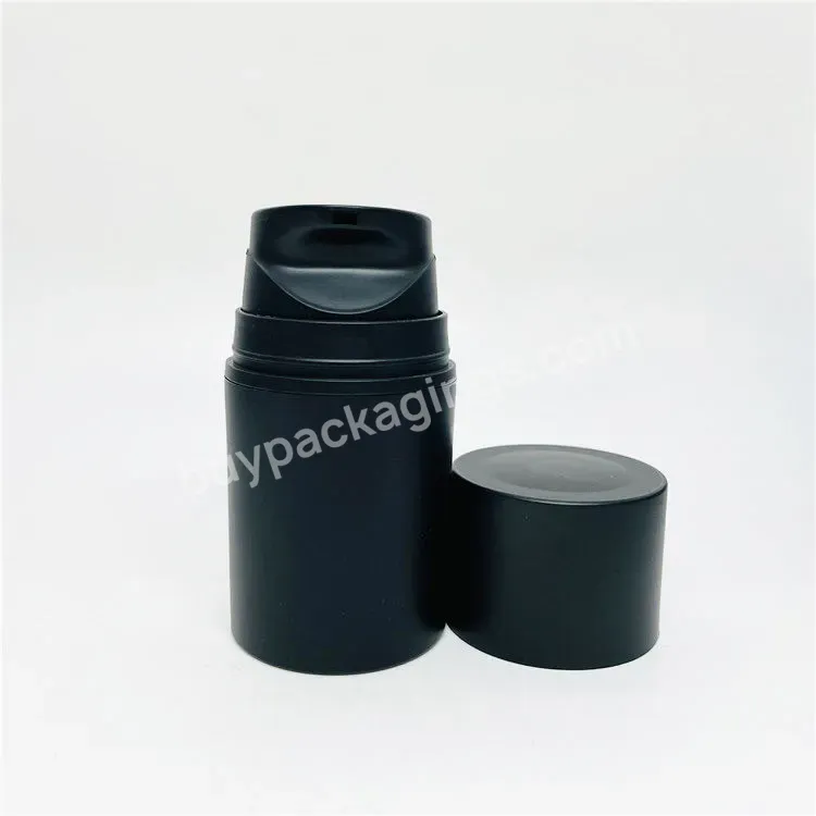 Wholesale Stock 30ml 50 Ml 80ml 100ml 120ml 150ml Empty Plastic Pp Matted Black Airless Pump Bottle