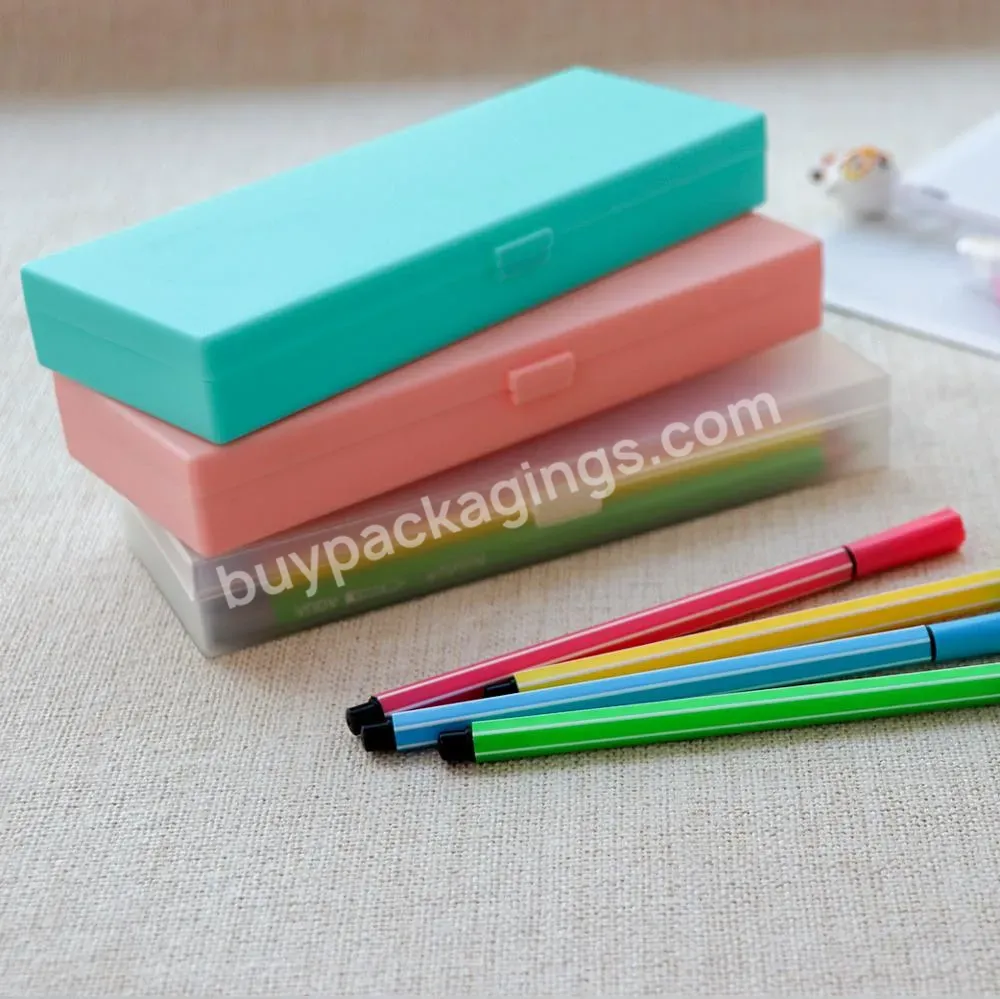 Wholesale Storage Simple Clear Box For Pen Collection School Pencil Packaging Box Plastic Pen Box - Buy Plastic Pen Box,Box For Pen Collection,Pen Pencil Box.