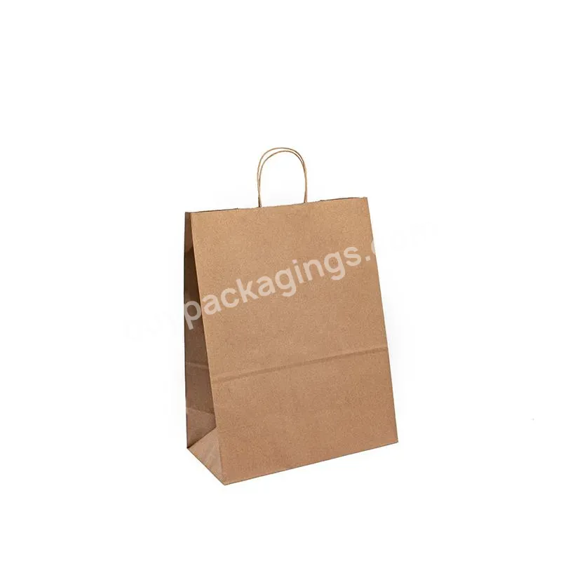 Wholesale Take Away Brown Biodegradable Paper Bag