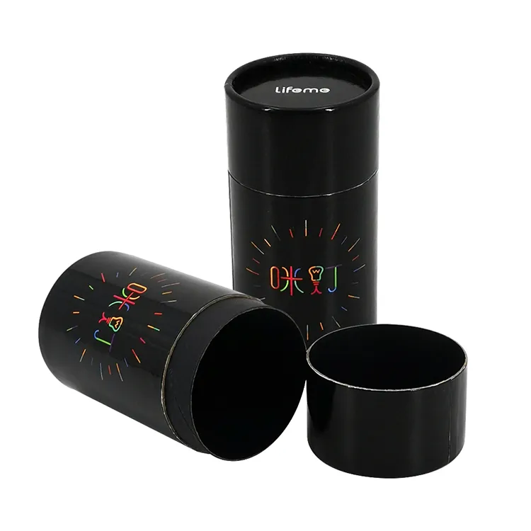 Wholesale Tea Paper Tube Packaging Factories Cosmetics Cardboard Tube Black Cardboard Poster Tube