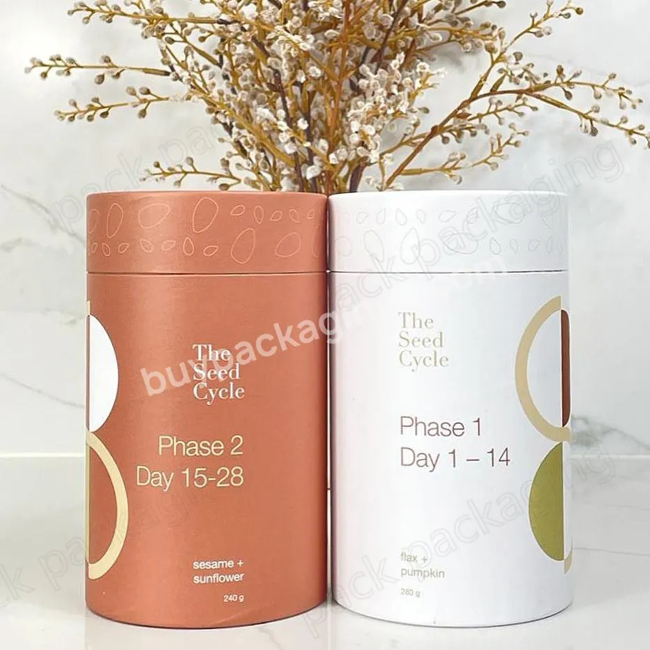 Wholesale Tea Paper Tubes Recycled Food Grade Coffee Kraft Packaging Tube Cylinder Box