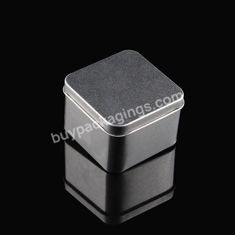 Wholesale Tin Containers Square Gift Boxes Silver Tin Box Packaging