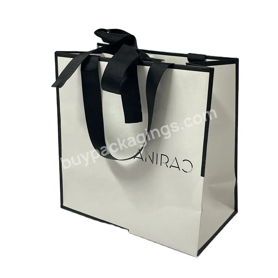 Wholesale Top Quality Oem Custom Eco-friendly Clothes White Ivy Cardboard Paper Gift Shopping Bag