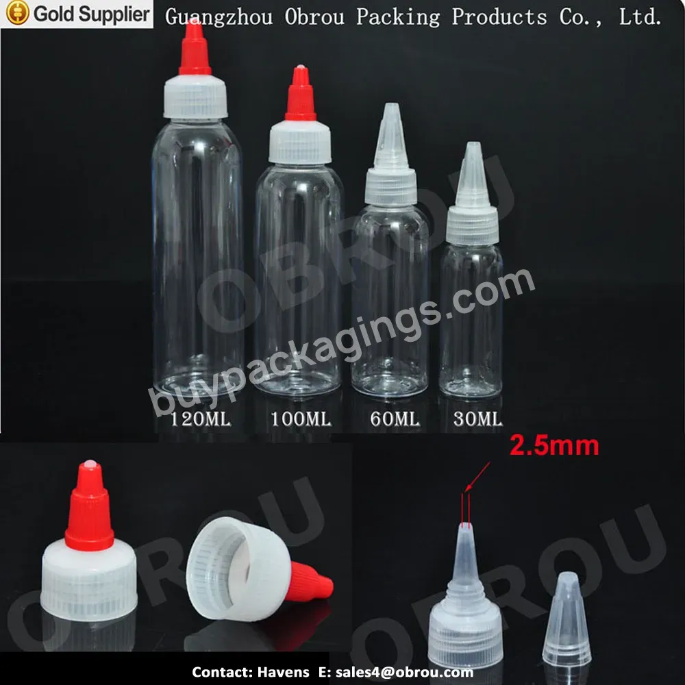 Wholesale Transparent Pet Twist Top Bottle 30ml 60ml 100ml 120ml 250ml 1000ml Empty Dropper Bottle With Twist Off Cap