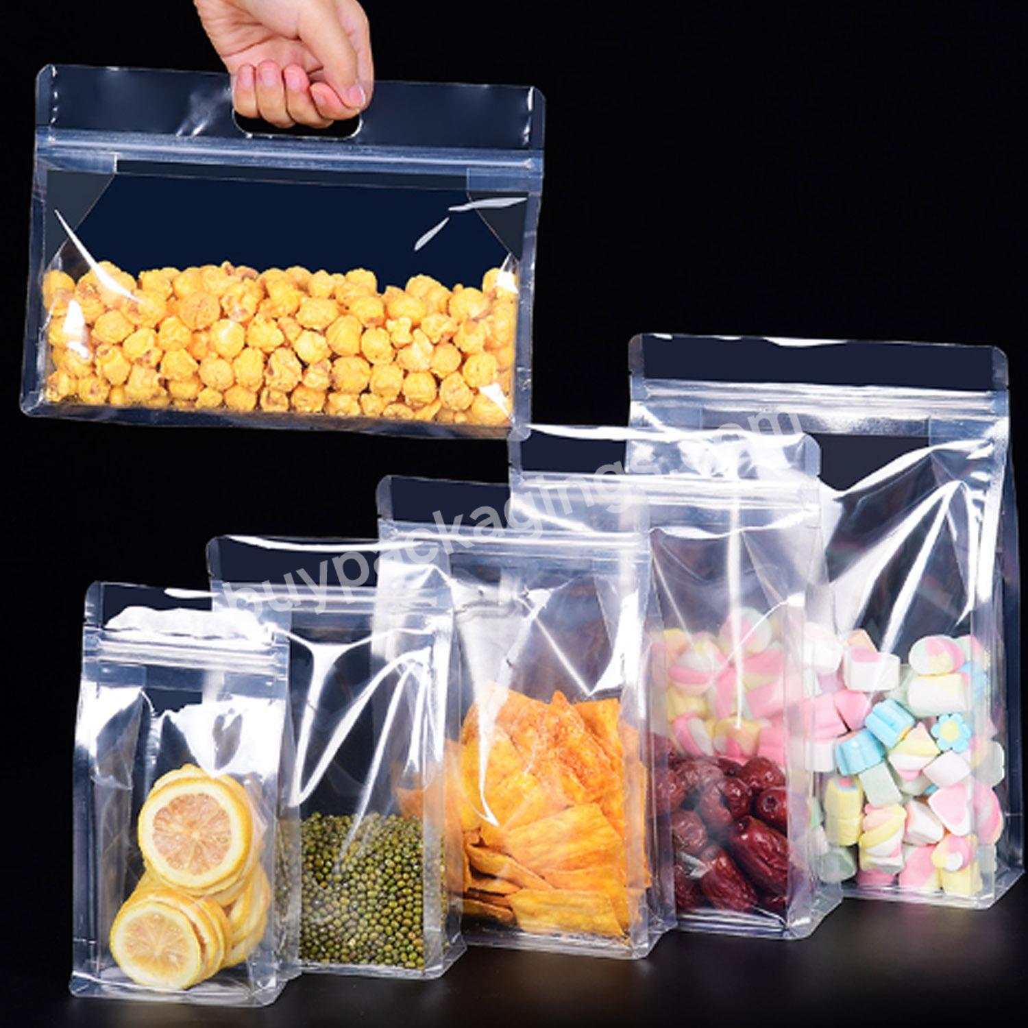 Wholesale Transparent Plastic Smell Proof Flat Bottom Packaging Bag Dried Food Snack Ziplock Pouch - Buy Plastic Smell Proof Flat Bottom Packaging Bag,Dried Food Ziplock Pouch,Wholesale Transparent Pouch.