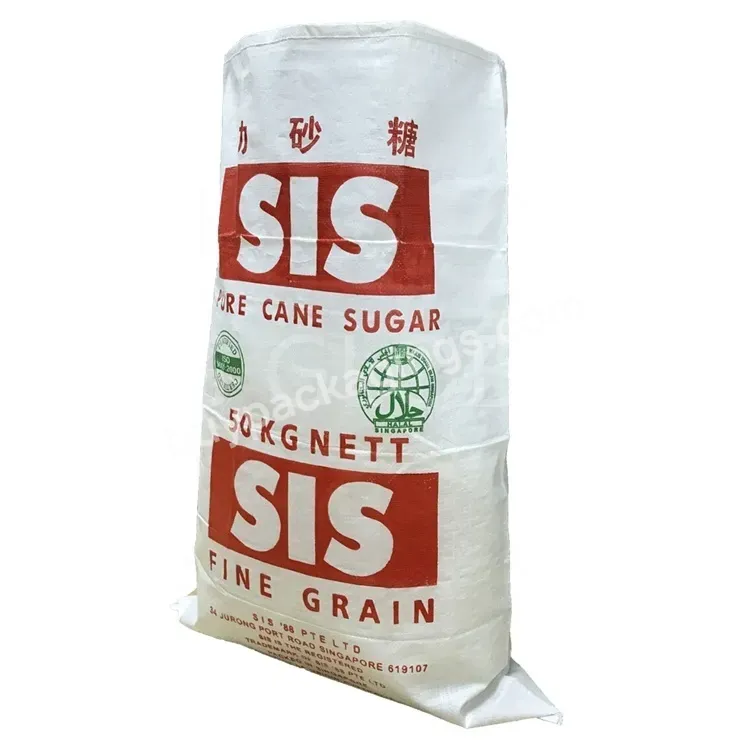 Wholesale Virgin Pp Anti Slip For Rice Corn Wheat Flour Grass Seed Polypropylene Woven Bags Size 40/60 Sack