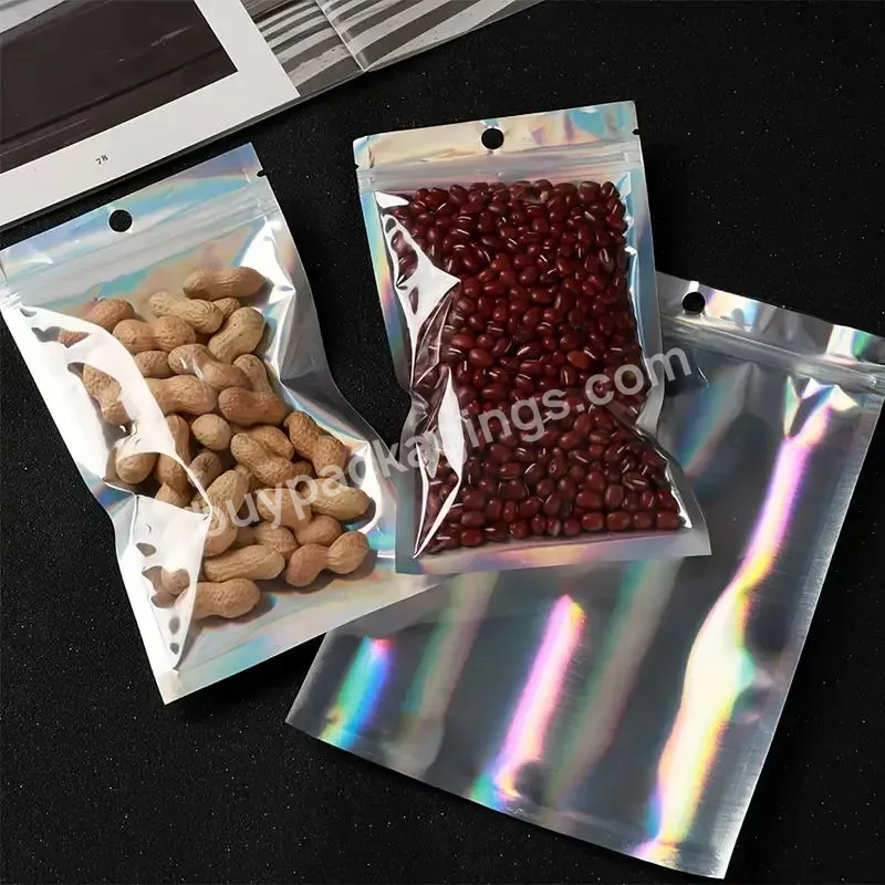 Wholesale Waterproof Small Mini Holographic Laser Pvc Lock Mylar Hologram Packaging Bags