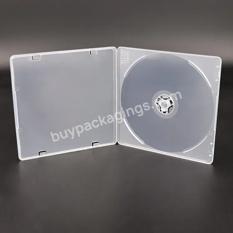 Wholesale Weisheng Clear Slim 5mm Single Pp Cd Dvd Plastic Disc Square Case Box Holder With Cover Film