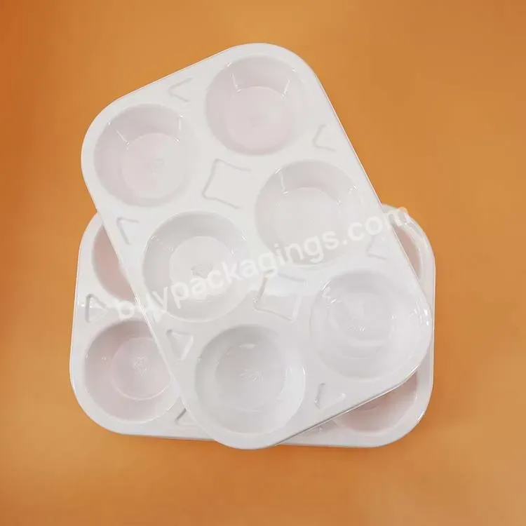 Wholesale White Plastic Disposable 6 Compartment Mochi Biscuit Chocolate Insert Tray