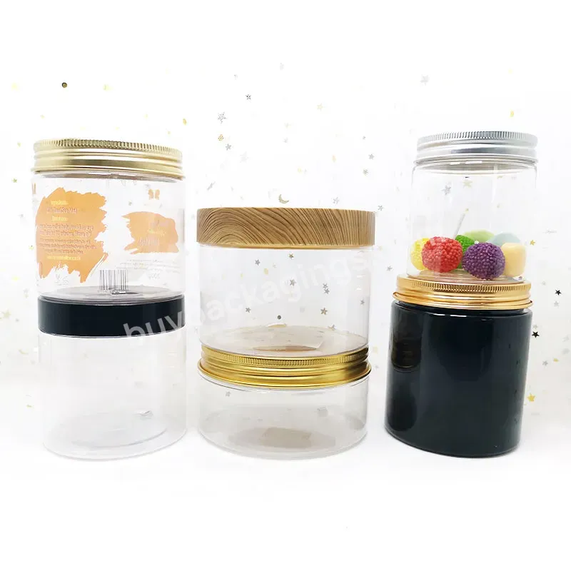 Wholesale Wide Mouth Clear Plastic Slime Container 8oz With Lids For Cream