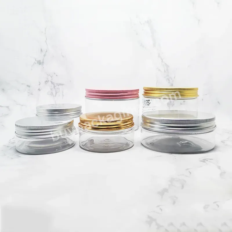 Wholesale Wide Mouth Clear Plastic Slime Container 8oz With Lids For Cream - Buy Clear Plastic Jars With Black Lids,Stock Empty Pet Plastic 100ml 120ml 150ml 200ml 250ml 300ml 500ml 8oz Black Cosmetic Jar For Cream Cosmetic Packaging Containers,Empty