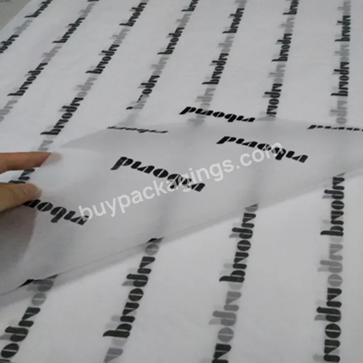 Wholesale Wrapping Tissue Paper Papel De Seda Cloth T Shirt Packaging Printed Black Tissue Paper 17gsm Tissue Paper Custom Logo