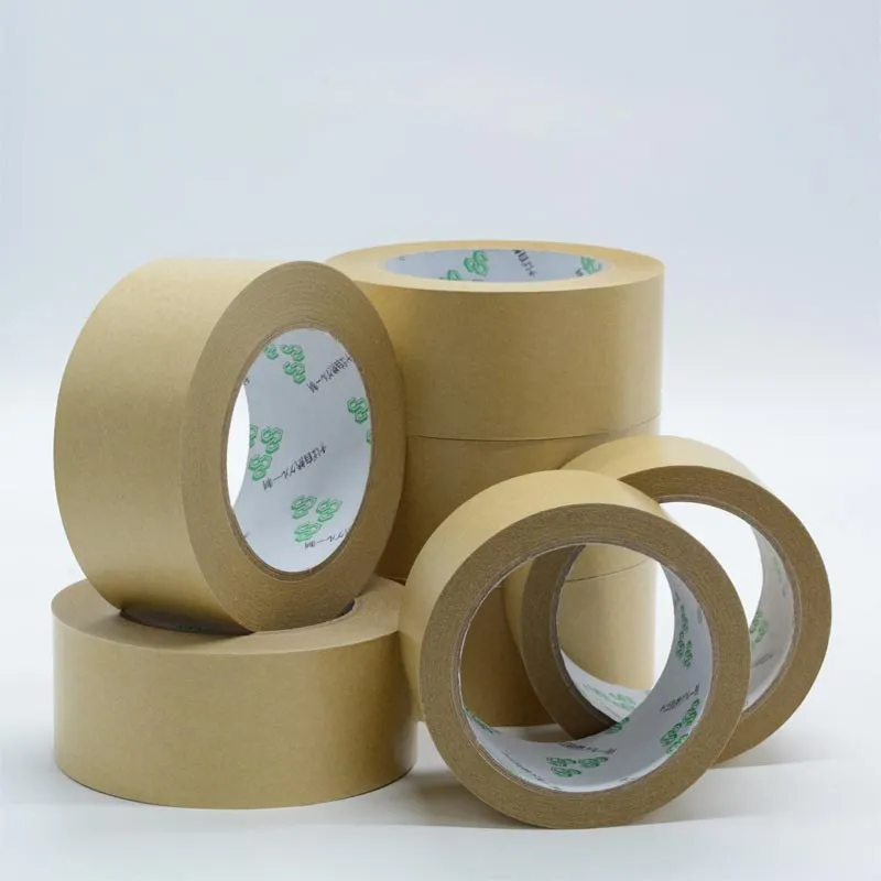 Wholesale writable waterproof self adhesive environmentally friendly degradable kraft paper adhesive tape