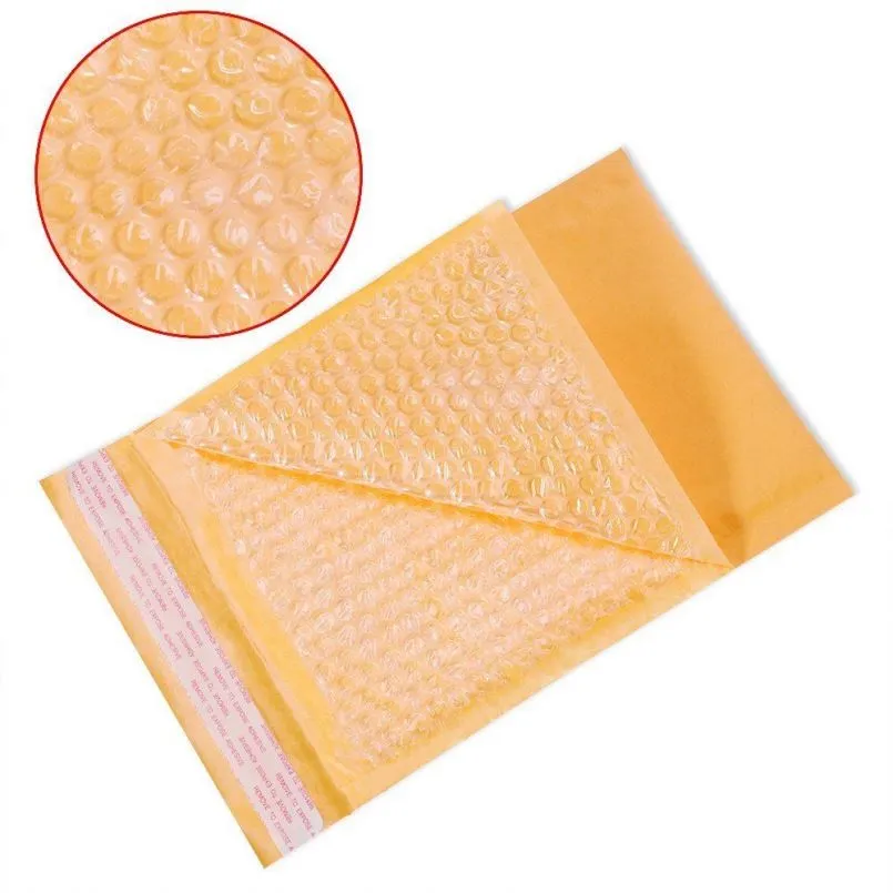 Wholesale Yellow Padded Craft Kraft Postage Paper Shipping Mailing Bubble Mailer Bags Envelope With Bubble