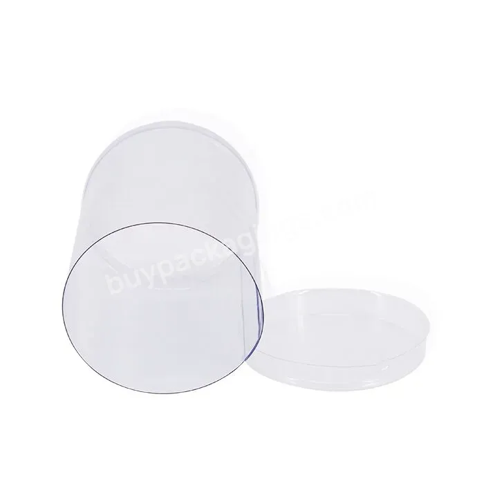 Wholesaler Clear Plastic Cylinder Box Pet Pvc Pp Round Plastic Boxes Tube Packaging Box For Candy