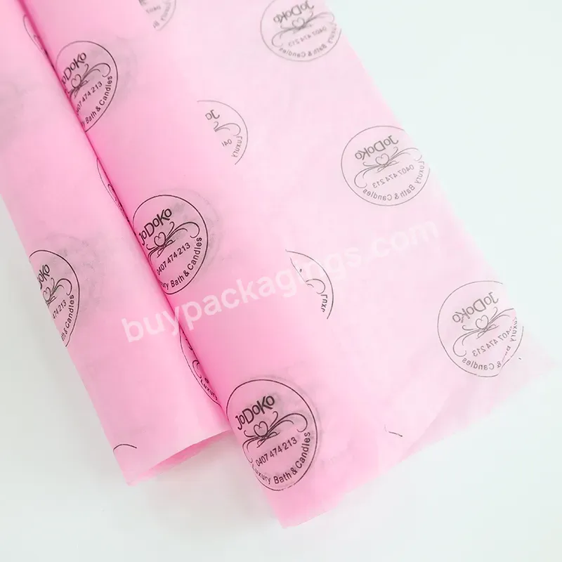 Wholesaler Of High Quality Pink Logo Custom Packing Paper Wrapping Tissue