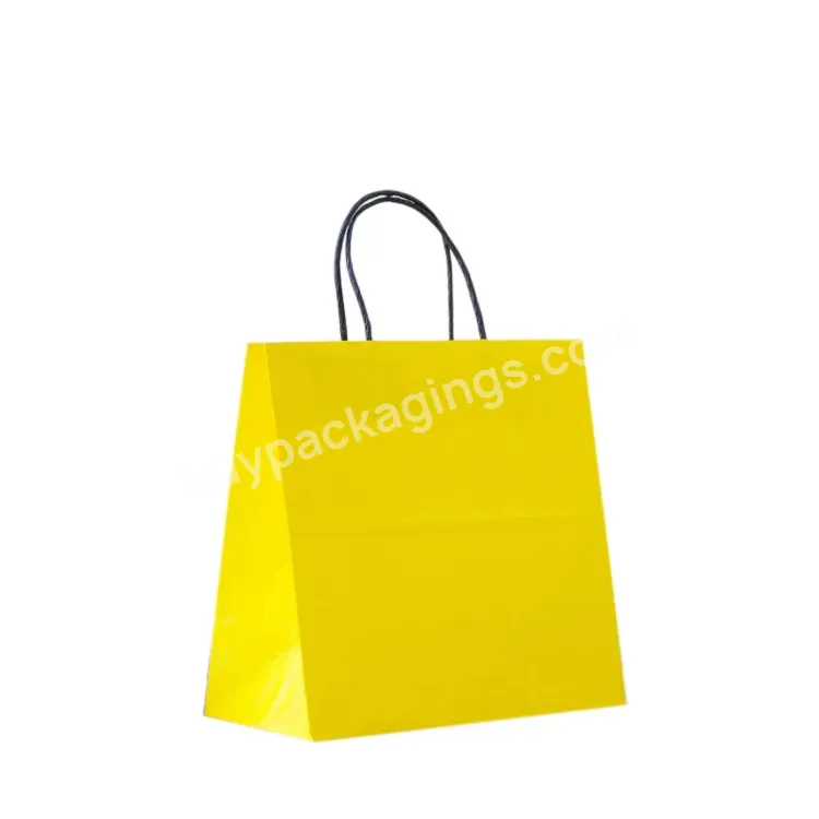 Wholesales Custom Logo Printed Cheap Recycled Take Away Food Packaging Shopping Brown Paper Bag With Twisted/flat Handles