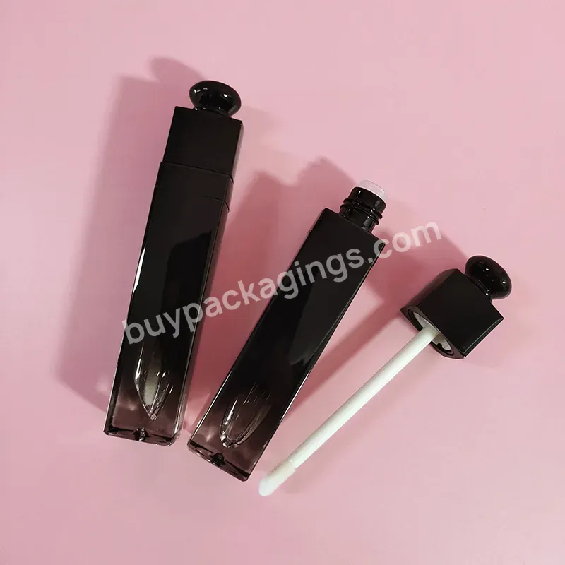 Wholesales Long Lasting Matte Gold Lip Gloss Tube 6ml Lip Gloss Tubes Packaging Empty Container