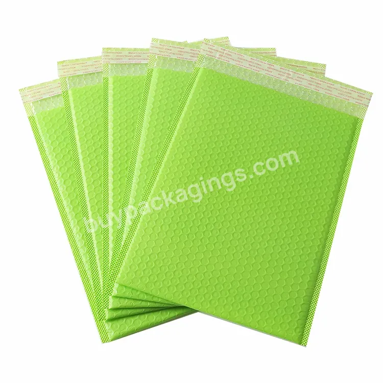 Wholesales Low Moq Co Extruded Self Seal Lime Green Color Waterproof Poly Bubble Mailers