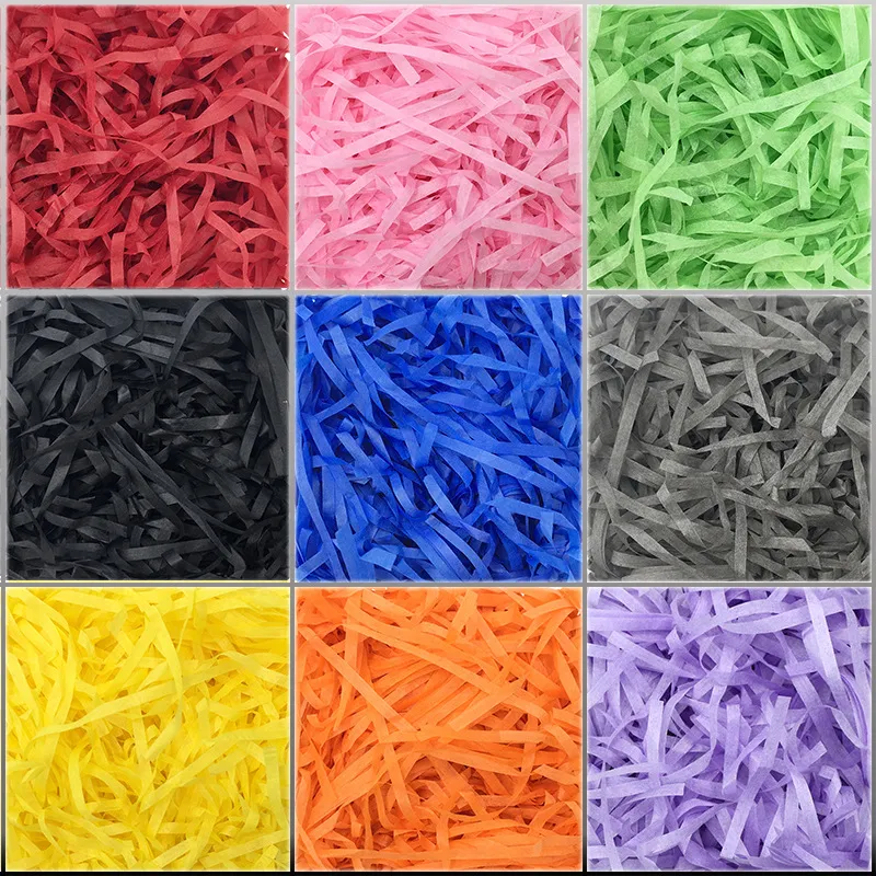 Wholesales Low MOQ Colored Raffia 1kg  For Gift Box Filler Packing Shockproof Paper Filler  Protective Decorative Paper