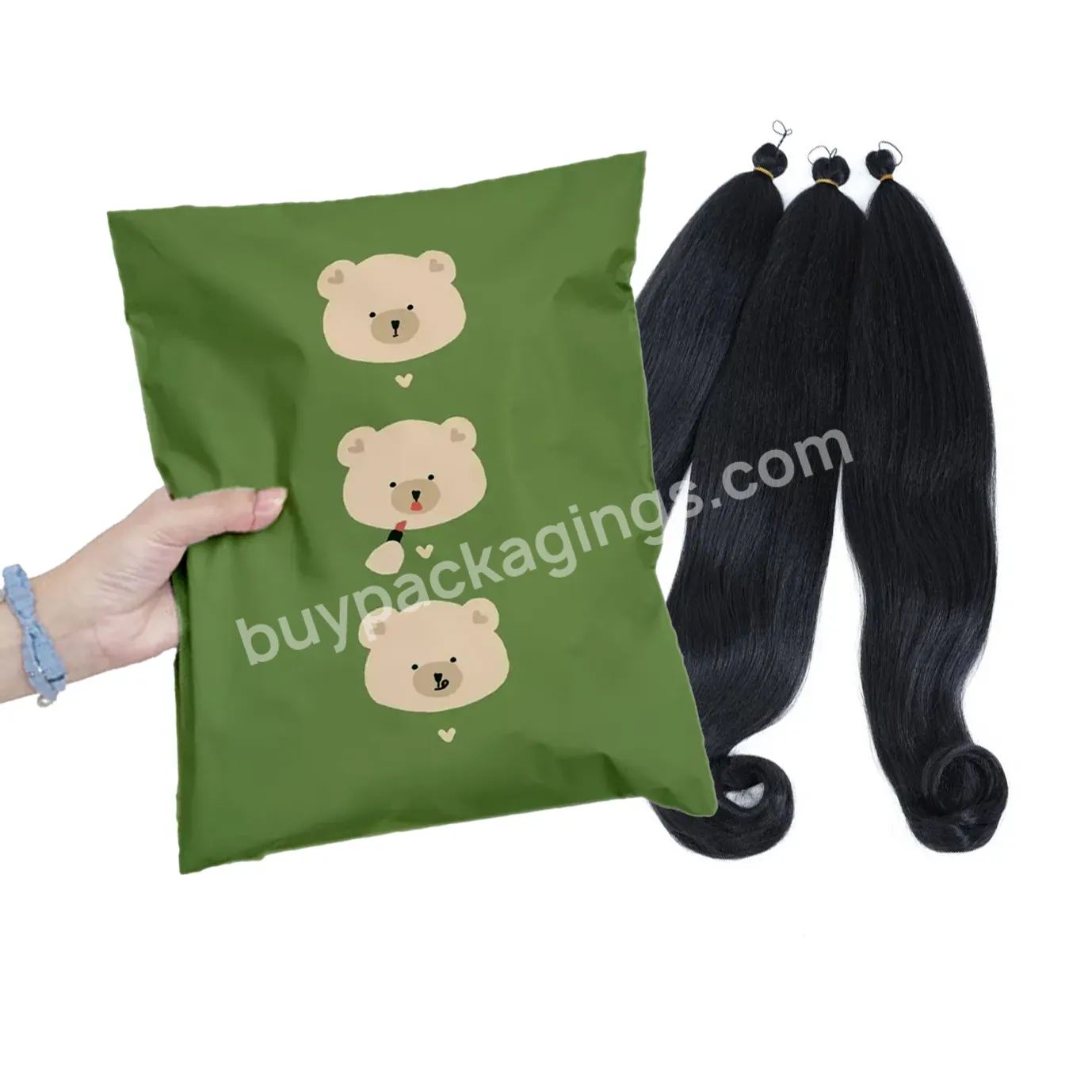 Wig Bags Hair Bolsas Small Business Packing Supplies Polythene Mailing Shipping Biodegradable Polymailer Plastic Packaging Bags