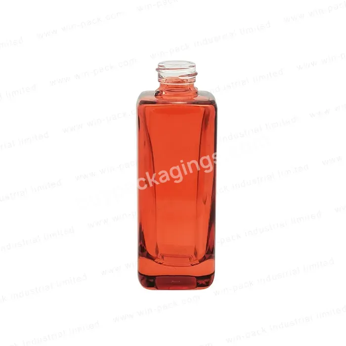 Win-pack 40ml Square Glass Dropper Bottle Clear Red Press Dropper Bottle With Oem Odm